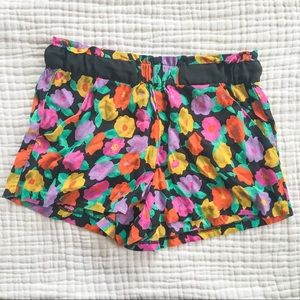 Zara Trafaluc Collection Retro 70s Floral Shorts S